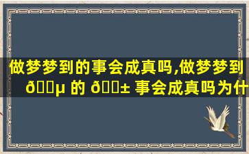 做梦梦到的事会成真吗,做梦梦到 🌵 的 🐱 事会成真吗为什么